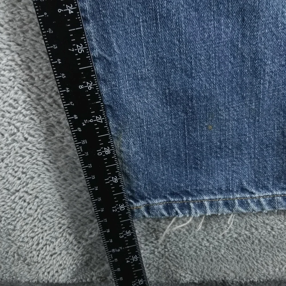Polo Ralph Lauren Jeans Mens 36x32‎ Blue Classic Straight Light Wash Distressed
